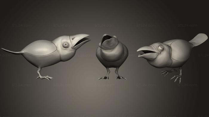 Статуэтки птицы (Корби, STKB_0198) 3D модель для ЧПУ станка